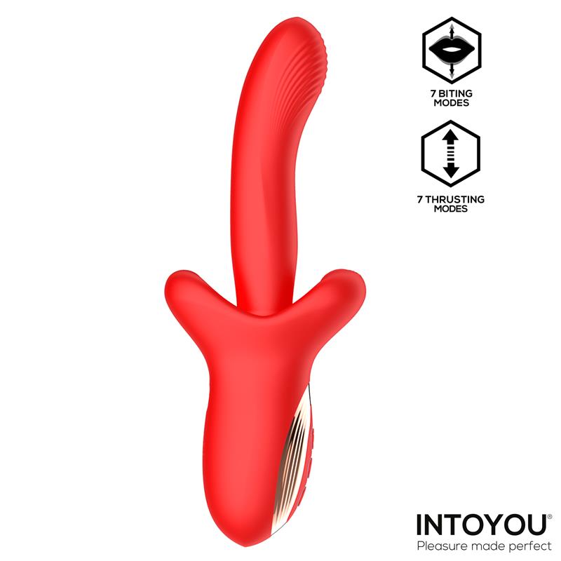 Intoyou vibrador con thrusting y mordisqueo "Vyron"