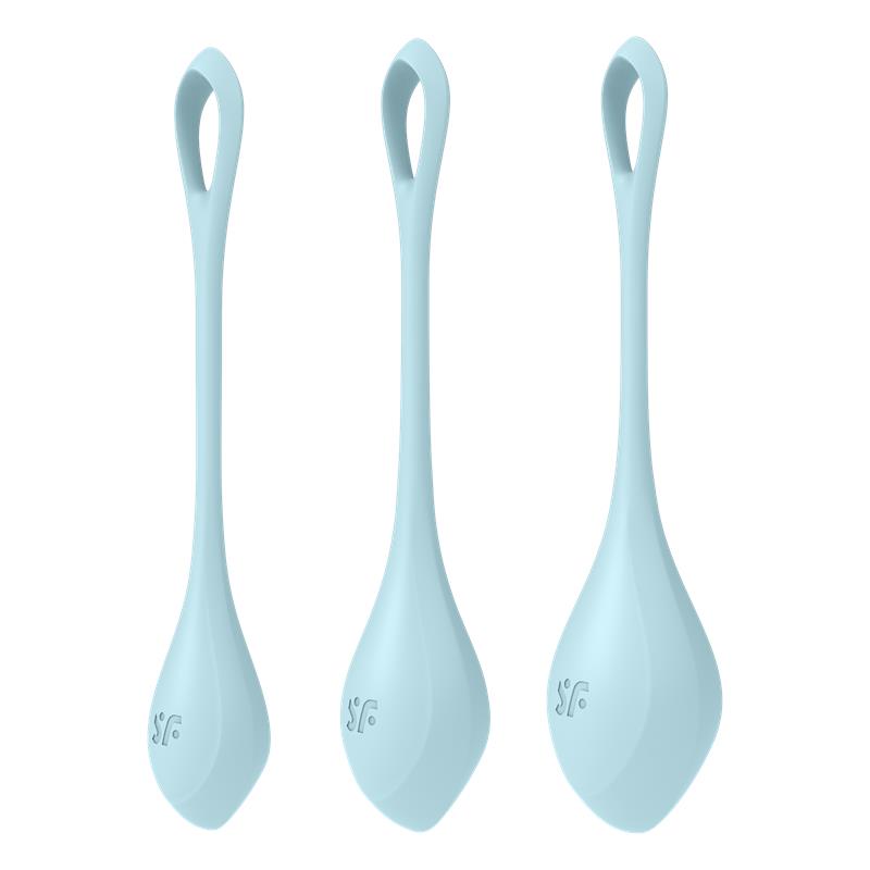 Satisfyer bolas chinas para el suelo pélvico "Yoni Power 2" - Azul claro